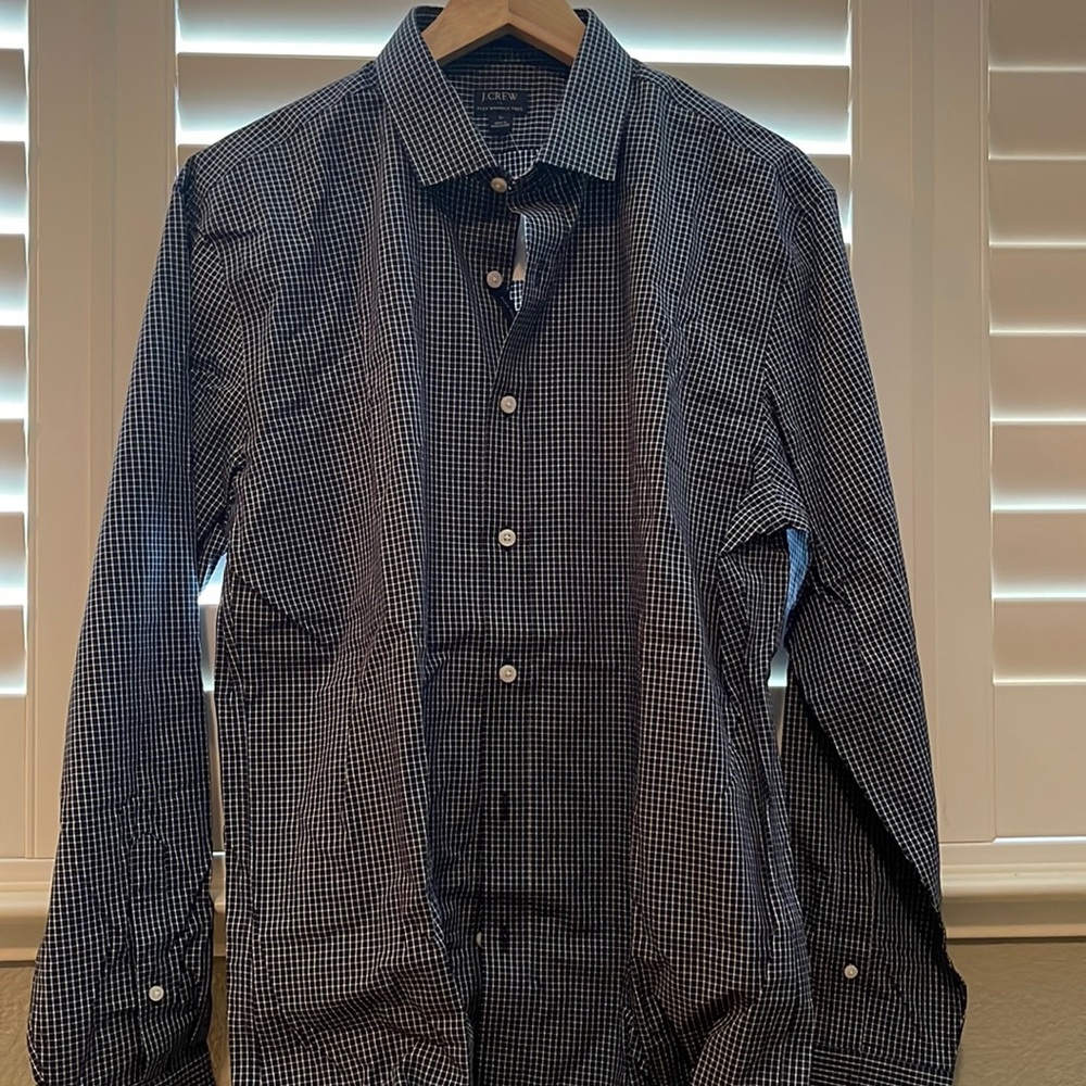 J crew navy blue and white print